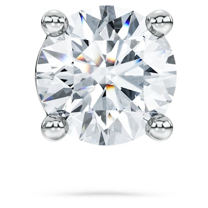 Eternity-øreringe med laboratoriefremstillede diamanter, 0,5 ct i alt, enkelt, rund form, 14K hvidguld Eternity-øreringe med laboratoriefremstillede diamanter, 0,5 ct i alt, enkelt, rund form, 14K hvidguld