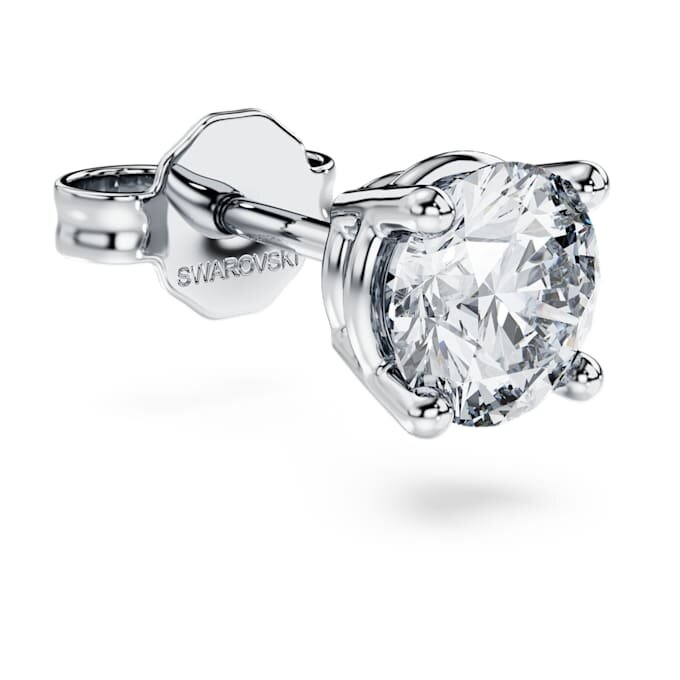 Eternity-øreringe med laboratoriefremstillede diamanter, 0,5 ct i alt, enkelt, rund form, 14K hvidguld Eternity-øreringe med laboratoriefremstillede diamanter, 0,5 ct i alt, enkelt, rund form, 14K hvidguld