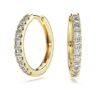 Eternity-øreringe med laboratoriefremstillede diamanter, 0,5 ct i alt, runde, 14K gult guld Eternity-øreringe med laboratoriefremstillede diamanter, 0,5 ct i alt, runde, 14K gult guld