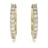 Eternity-øreringe med laboratoriefremstillede diamanter, 0,5 ct i alt, runde, 14K gult guld Eternity-øreringe med laboratoriefremstillede diamanter, 0,5 ct i alt, runde, 14K gult guld