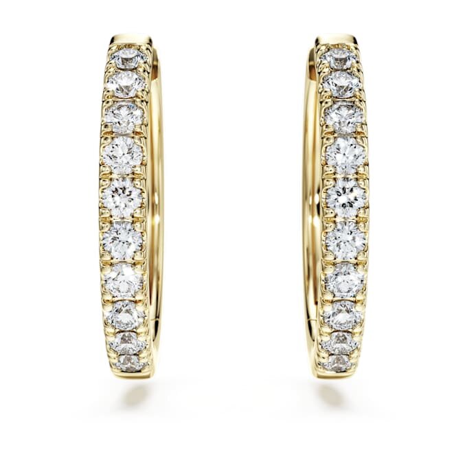 Eternity-øreringe med laboratoriefremstillede diamanter, 0,5 ct i alt, runde, 14K gult guld Eternity-øreringe med laboratoriefremstillede diamanter, 0,5 ct i alt, runde, 14K gult guld