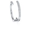 Eternity-ring med åben ring, laboratoriefremstillede diamanter 0,2 ct i alt, rund form, 14K hvidguld Eternity-ring med åben ring, laboratoriefremstillede diamanter 0,2 ct i alt, rund form, 14K hvidguld