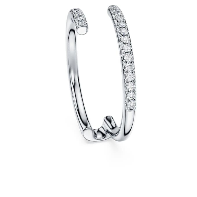 Eternity-ring med åben ring, laboratoriefremstillede diamanter 0,2 ct i alt, rund form, 14K hvidguld Eternity-ring med åben ring, laboratoriefremstillede diamanter 0,2 ct i alt, rund form, 14K hvidguld