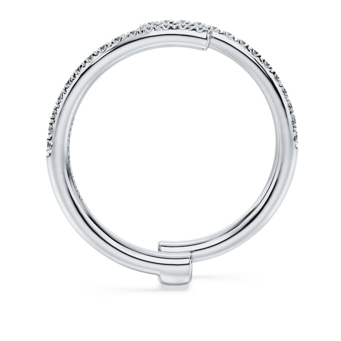 Eternity-ring med åben ring, laboratoriefremstillede diamanter 0,2 ct i alt, rund form, 14K hvidguld Eternity-ring med åben ring, laboratoriefremstillede diamanter 0,2 ct i alt, rund form, 14K hvidguld