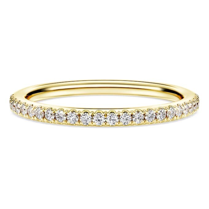 Eternity-ring med laboratoriefremstillede diamanter, 0,2 ct i alt, rund form, 14K gult guld Eternity-ring med laboratoriefremstillede diamanter, 0,2 ct i alt, rund form, 14K gult guld