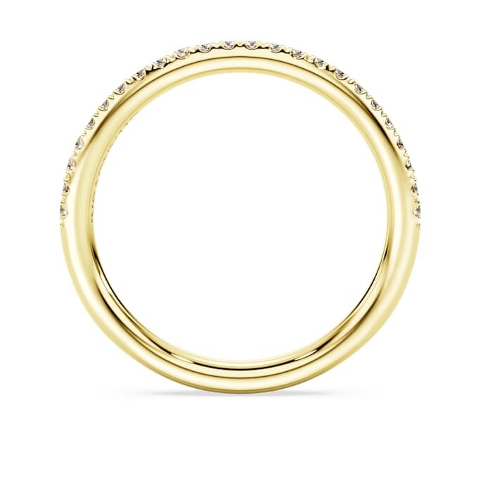 Eternity-ring med laboratoriefremstillede diamanter, 0,2 ct i alt, rund form, 14K gult guld Eternity-ring med laboratoriefremstillede diamanter, 0,2 ct i alt, rund form, 14K gult guld