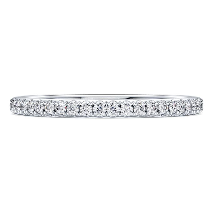 Eternity-ring med laboratoriefremstillede diamanter, 0,2 ct i alt, rund form, 14K hvidguld Eternity-ring med laboratoriefremstillede diamanter, 0,2 ct i alt, rund form, 14K hvidguld