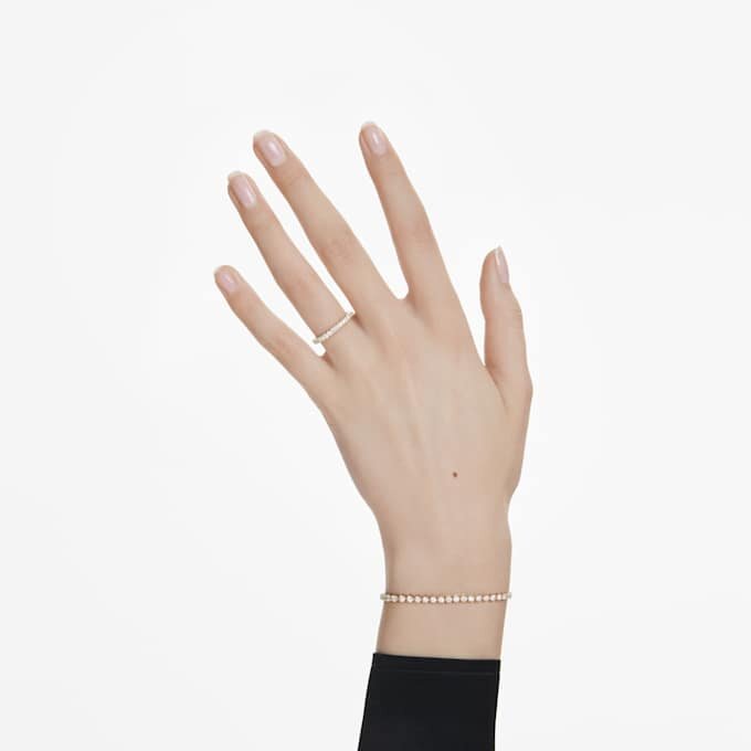 Eternity-ring med laboratoriefremstillede diamanter, 0,4 ct i alt, rund form, 14K gult guld Eternity-ring med laboratoriefremstillede diamanter, 0,4 ct i alt, rund form, 14K gult guld