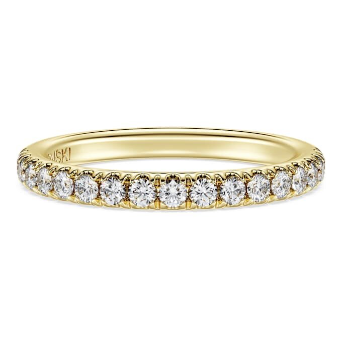 Eternity-ring med laboratoriefremstillede diamanter, 0,4 ct i alt, rund form, 14K gult guld Eternity-ring med laboratoriefremstillede diamanter, 0,4 ct i alt, rund form, 14K gult guld