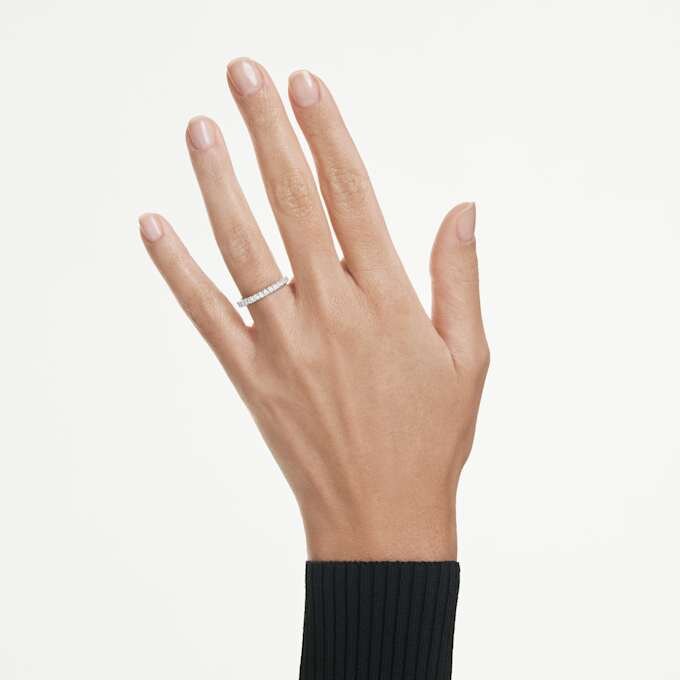 Eternity-ring med laboratoriefremstillede diamanter 0,4 ct i alt, rund form, 14K hvidguld Eternity-ring med laboratoriefremstillede diamanter 0,4 ct i alt, rund form, 14K hvidguld