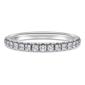 Eternity-ring med laboratoriefremstillede diamanter 0,4 ct i alt, rund form, 14K hvidguld Eternity-ring med laboratoriefremstillede diamanter 0,4 ct i alt, rund form, 14K hvidguld