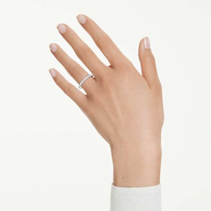 Eternity-ring med laboratoriefremstillede diamanter, 0,4 ct i alt, rund form, sterlingsølv Eternity-ring med laboratoriefremstillede diamanter, 0,4 ct i alt, rund form, sterlingsølv