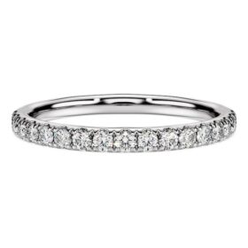 Eternity-ring med laboratoriefremstillede diamanter, 0,4 ct i alt, rund form, sterlingsølv Eternity-ring med laboratoriefremstillede diamanter, 0,4 ct i alt, rund form, sterlingsølv