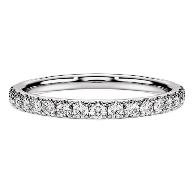 Eternity-ring med laboratoriefremstillede diamanter, 0,4 ct i alt, rund form, sterlingsølv Eternity-ring med laboratoriefremstillede diamanter, 0,4 ct i alt, rund form, sterlingsølv