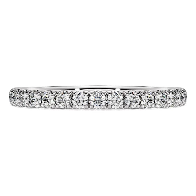 Eternity-ring med laboratoriefremstillede diamanter, 0,4 ct i alt, rund form, sterlingsølv Eternity-ring med laboratoriefremstillede diamanter, 0,4 ct i alt, rund form, sterlingsølv