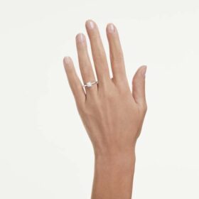 Eternity-ring med laboratoriefremstillede diamanter, 1 ct i alt, runde, 14K hvidguld Eternity-ring med laboratoriefremstillede diamanter, 1 ct i alt, runde, 14K hvidguld