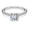 Eternity-ring med laboratoriefremstillede diamanter, 1 ct i alt, runde, 14K hvidguld Eternity-ring med laboratoriefremstillede diamanter, 1 ct i alt, runde, 14K hvidguld