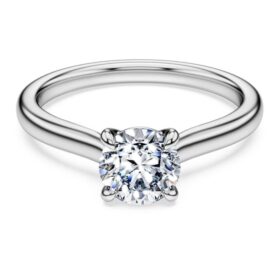 Eternity-ring med laboratoriefremstillede diamanter, 1 ct i alt, runde, 14K hvidguld Eternity-ring med laboratoriefremstillede diamanter, 1 ct i alt, runde, 14K hvidguld