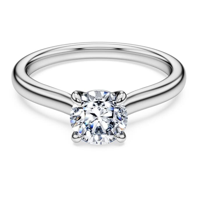 Eternity-ring med laboratoriefremstillede diamanter, 1 ct i alt, runde, 14K hvidguld Eternity-ring med laboratoriefremstillede diamanter, 1 ct i alt, runde, 14K hvidguld