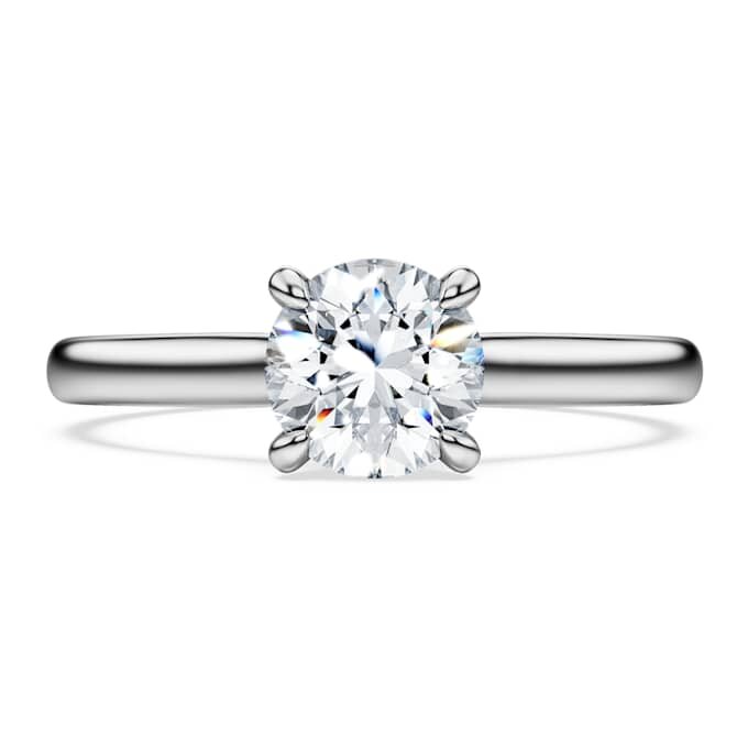 Eternity-ring med laboratoriefremstillede diamanter, 1 ct i alt, runde, 14K hvidguld Eternity-ring med laboratoriefremstillede diamanter, 1 ct i alt, runde, 14K hvidguld