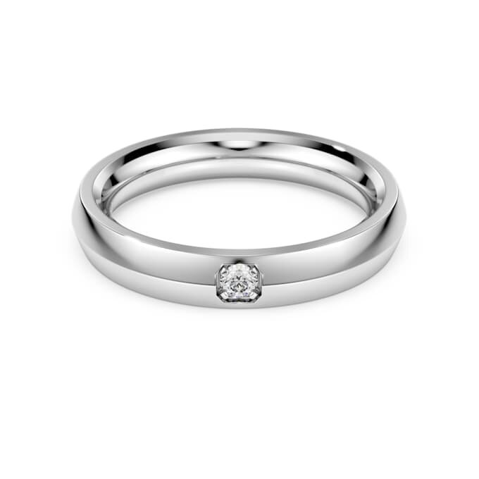 Eternity-ring med laboratoriefremstillede diamanter på i alt 0,05 ct, rund form, 14K hvidguld Eternity-ring med laboratoriefremstillede diamanter på i alt 0,05 ct, rund form, 14K hvidguld