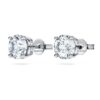 Eternity Solitaire-øreringe med laboratoriedyrkede diamanter, 2 ct i alt, rund form, 14K hvidguld Eternity Solitaire-øreringe med laboratoriedyrkede diamanter, 2 ct i alt, rund form, 14K hvidguld