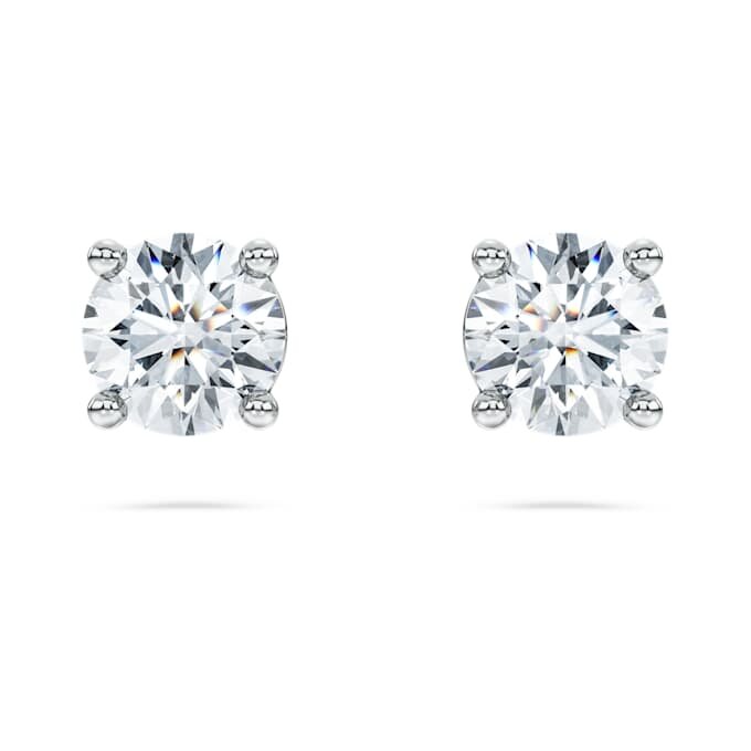 Eternity Solitaire-øreringe med laboratoriefremstillede diamanter, 1 ct i alt, rund form, 14K hvidguld Eternity Solitaire-øreringe med laboratoriefremstillede diamanter, 1 ct i alt, rund form, 14K hvidguld