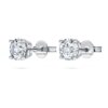 Eternity Solitaire-øreringe med laboratoriefremstillede diamanter, 1 ct i alt, rund form, 14K hvidguld Eternity Solitaire-øreringe med laboratoriefremstillede diamanter, 1 ct i alt, rund form, 14K hvidguld