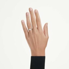Eternity-solitaire-ring med laboratoriefremstillede diamanter, 1,2 ct i alt, rund form, 14K hvidguld Eternity-solitaire-ring med laboratoriefremstillede diamanter, 1,2 ct i alt, rund form, 14K hvidguld