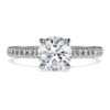 Eternity-solitaire-ring med laboratoriefremstillede diamanter, 1,2 ct i alt, rund form, 14K hvidguld Eternity-solitaire-ring med laboratoriefremstillede diamanter, 1,2 ct i alt, rund form, 14K hvidguld
