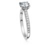 Eternity-solitaire-ring med laboratoriefremstillede diamanter, 1,2 ct i alt, rund form, 14K hvidguld Eternity-solitaire-ring med laboratoriefremstillede diamanter, 1,2 ct i alt, rund form, 14K hvidguld