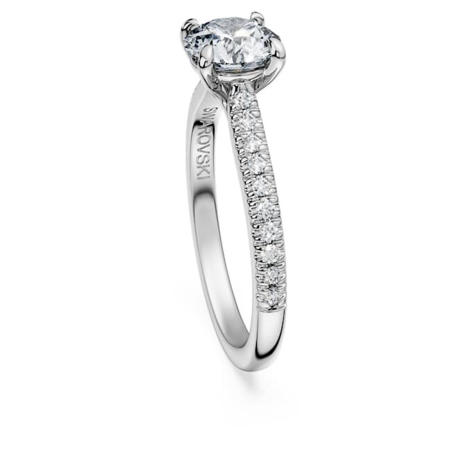 Eternity-solitaire-ring med laboratoriefremstillede diamanter, 1,2 ct i alt, rund form, 14K hvidguld Eternity-solitaire-ring med laboratoriefremstillede diamanter, 1,2 ct i alt, rund form, 14K hvidguld