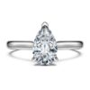 Eternity-solitaire-ring med laboratoriefremstillede diamanter, 1 ct i alt, pæreform, 14K hvidguld Eternity-solitaire-ring med laboratoriefremstillede diamanter, 1 ct i alt, pæreform, 14K hvidguld