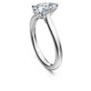 Eternity-solitaire-ring med laboratoriefremstillede diamanter, 1 ct i alt, pæreform, 14K hvidguld Eternity-solitaire-ring med laboratoriefremstillede diamanter, 1 ct i alt, pæreform, 14K hvidguld