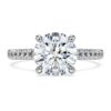 Eternity-solitaire-ring med laboratoriefremstillede diamanter, 2,2 ct i alt, rund form, 14K hvidguld Eternity-solitaire-ring med laboratoriefremstillede diamanter, 2,2 ct i alt, rund form, 14K hvidguld