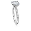 Eternity-solitaire-ring med laboratoriefremstillede diamanter, 2,2 ct i alt, rund form, 14K hvidguld Eternity-solitaire-ring med laboratoriefremstillede diamanter, 2,2 ct i alt, rund form, 14K hvidguld