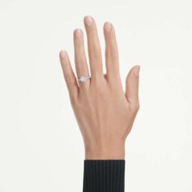 Eternity solitaire-ring med laboratoriefremstillede diamanter, 2,25 ct i alt, rund form, 14K hvidguld Eternity solitaire-ring med laboratoriefremstillede diamanter, 2,25 ct i alt, rund form, 14K hvidguld