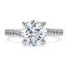 Eternity solitaire-ring med laboratoriefremstillede diamanter, 2,25 ct i alt, rund form, 14K hvidguld Eternity solitaire-ring med laboratoriefremstillede diamanter, 2,25 ct i alt, rund form, 14K hvidguld
