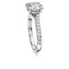 Eternity solitaire-ring med laboratoriefremstillede diamanter, 2,25 ct i alt, rund form, 14K hvidguld Eternity solitaire-ring med laboratoriefremstillede diamanter, 2,25 ct i alt, rund form, 14K hvidguld