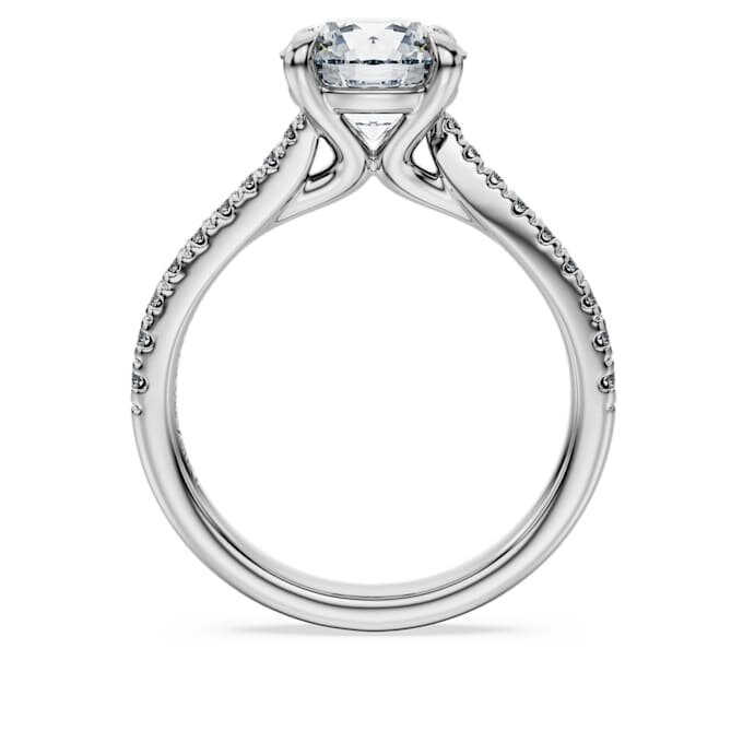 Eternity solitaire-ring med laboratoriefremstillede diamanter, 2,25 ct i alt, rund form, 14K hvidguld Eternity solitaire-ring med laboratoriefremstillede diamanter, 2,25 ct i alt, rund form, 14K hvidguld