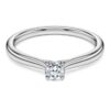 Eternity-solitaire-ring med laboratoriefremstillede diamanter på i alt 0,25 ct, rund form, sterlingsølv Eternity-solitaire-ring med laboratoriefremstillede diamanter på i alt 0,25 ct, rund form, sterlingsølv