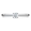 Eternity-solitaire-ring med laboratoriefremstillede diamanter på i alt 0,25 ct, rund form, sterlingsølv Eternity-solitaire-ring med laboratoriefremstillede diamanter på i alt 0,25 ct, rund form, sterlingsølv