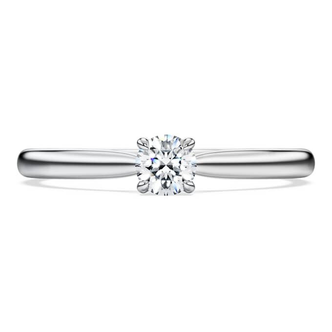 Eternity-solitaire-ring med laboratoriefremstillede diamanter på i alt 0,25 ct, rund form, sterlingsølv Eternity-solitaire-ring med laboratoriefremstillede diamanter på i alt 0,25 ct, rund form, sterlingsølv