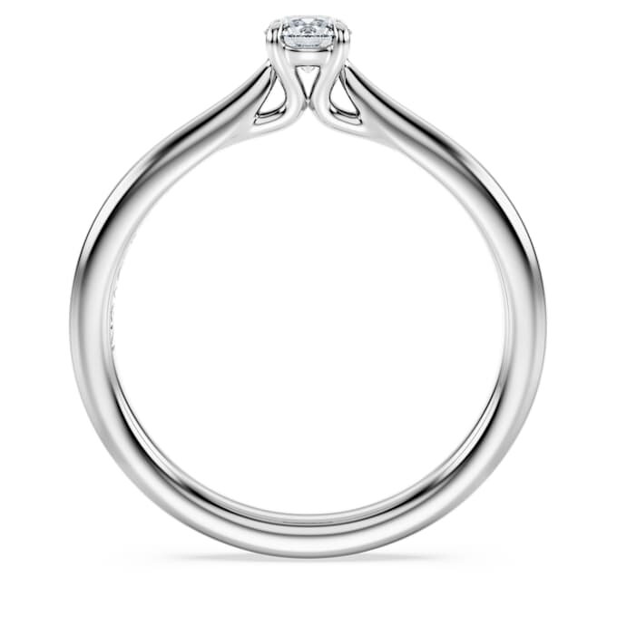 Eternity-solitaire-ring med laboratoriefremstillede diamanter på i alt 0,25 ct, rund form, sterlingsølv Eternity-solitaire-ring med laboratoriefremstillede diamanter på i alt 0,25 ct, rund form, sterlingsølv