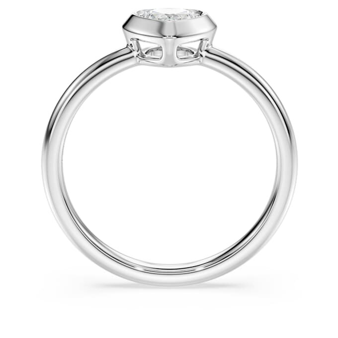 Eternity-solitaire-ring med laboratoriefremstillede diamanter på i alt 0,5 ct, hjerteform, sterlingsølv Eternity-solitaire-ring med laboratoriefremstillede diamanter på i alt 0,5 ct, hjerteform, sterlingsølv