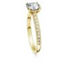 Eternity-solitaire-ring med laboratoriefremstillede diamanter på i alt 1,2 ct, rund form, 14K gult guld Eternity-solitaire-ring med laboratoriefremstillede diamanter på i alt 1,2 ct, rund form, 14K gult guld