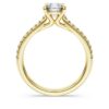 Eternity-solitaire-ring med laboratoriefremstillede diamanter på i alt 1,2 ct, rund form, 14K gult guld Eternity-solitaire-ring med laboratoriefremstillede diamanter på i alt 1,2 ct, rund form, 14K gult guld