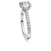 Eternity-solitaire-ring med laboratoriefremstillede diamanter på i alt 1,7 ct, rund form, 14K hvidguld Eternity-solitaire-ring med laboratoriefremstillede diamanter på i alt 1,7 ct, rund form, 14K hvidguld