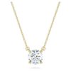 Eternity Solitaire-vedhæng med laboratoriefremstillede diamanter, 1 ct i alt, rund form, 14K gult guld