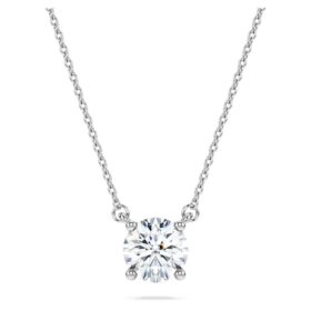 Eternity Solitaire-vedhæng med laboratoriefremstillede diamanter, 1 ct i alt, rund form, 14K hvidguld Eternity Solitaire-vedhæng med laboratoriefremstillede diamanter, 1 ct i alt, rund form, 14K hvidguld